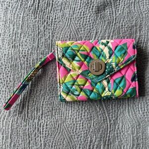Vera Bradley Pink Quilted Floral Wristlet Wallet - NWOT